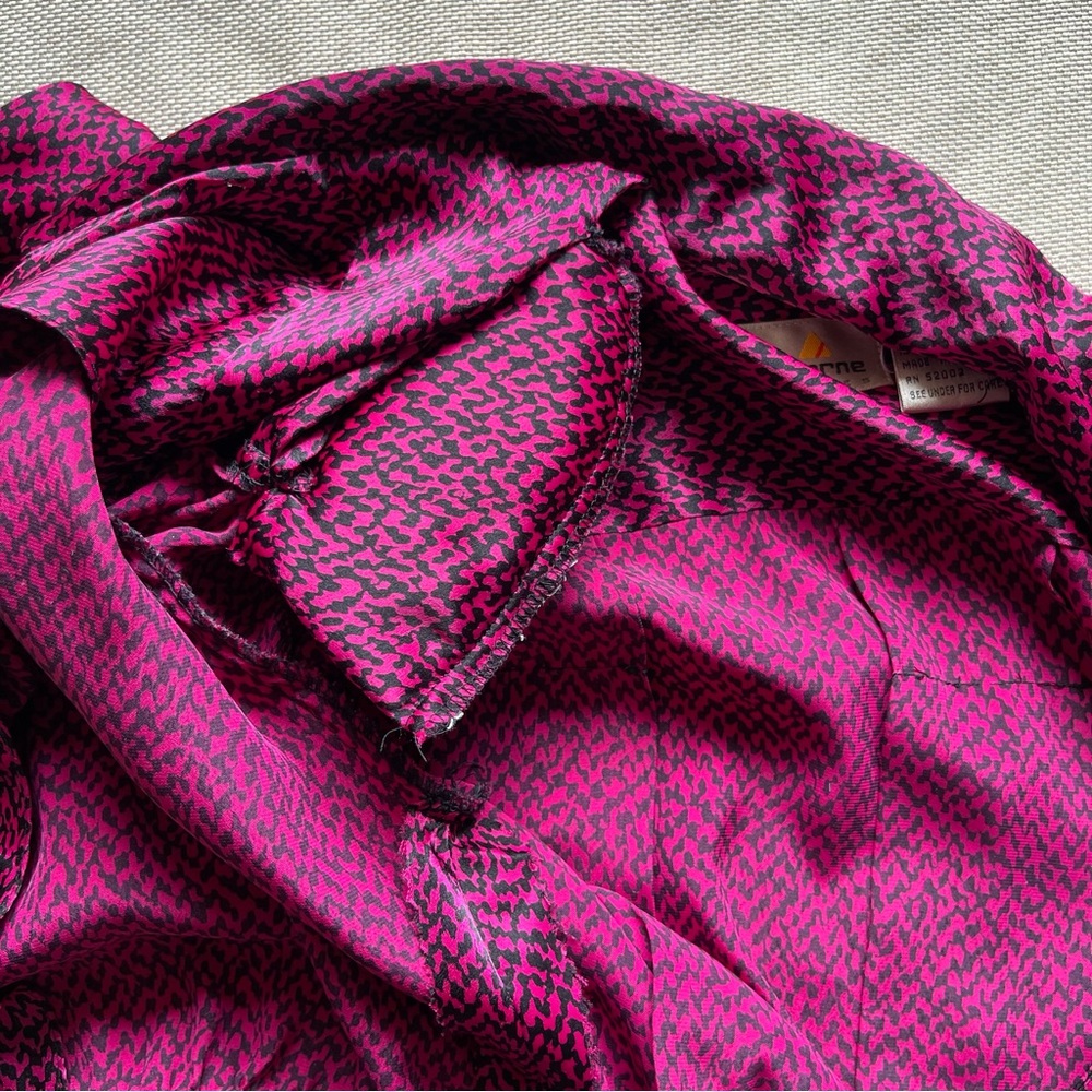 Structured Shoulder Blouse VTG 80s Liz Claiborne 8 Office Dopamine Dressing Pink - Picture 8 of 12